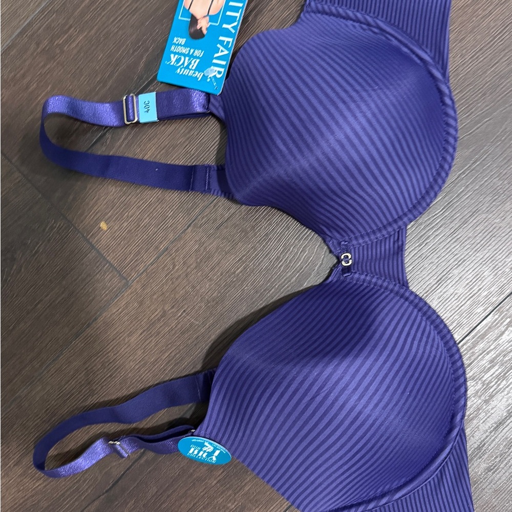 Vanity Fair Deep Purple Striped Bra